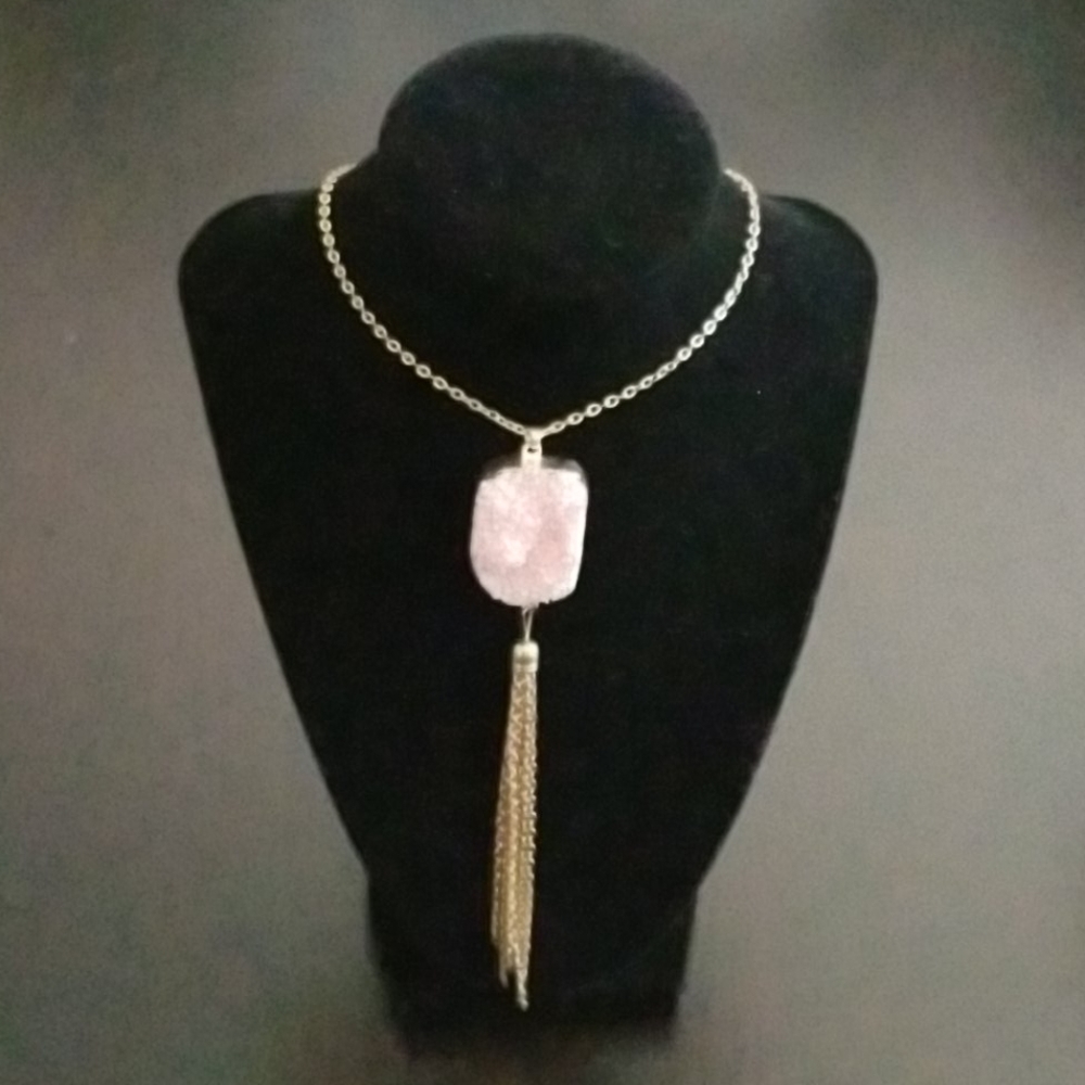 Pink & Gold long chain Necklace